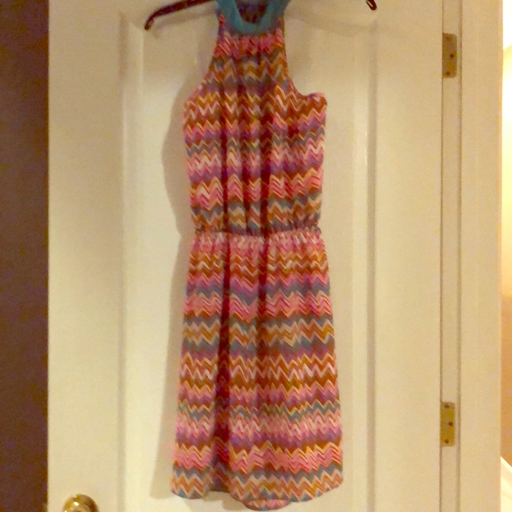 Peaches ‘n Cream Halter Sundress - Size Small